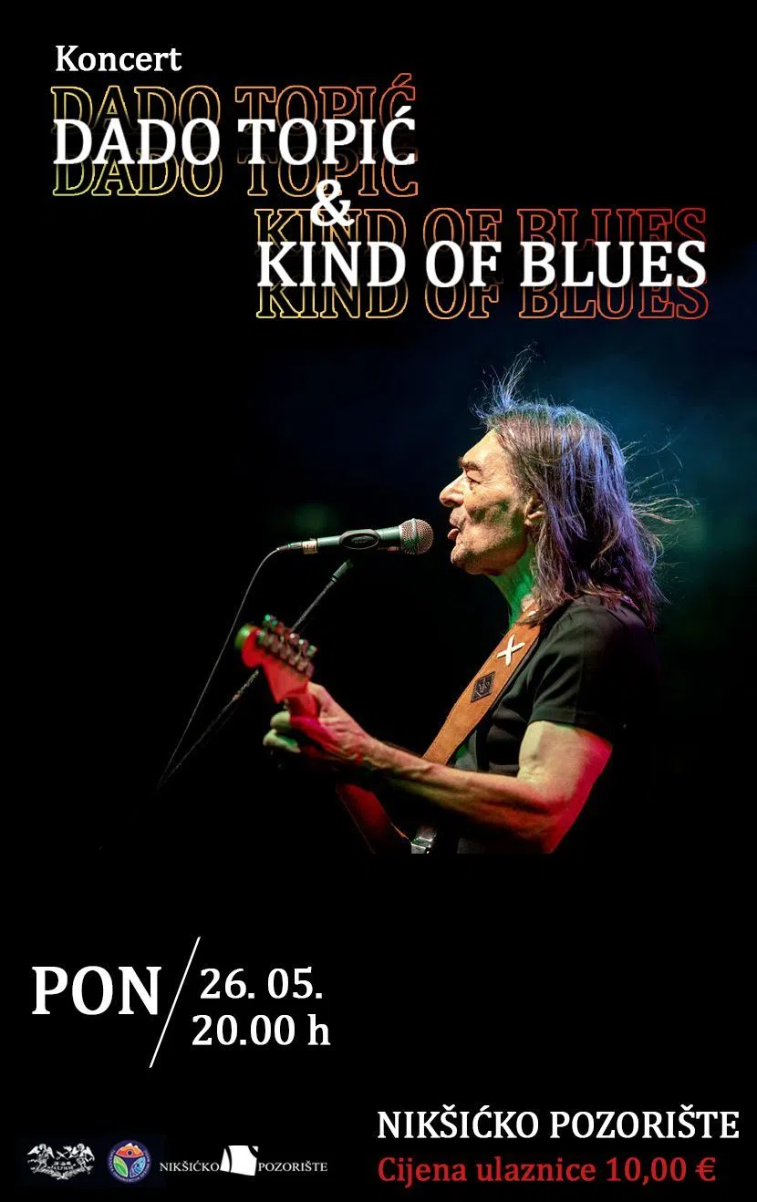 Koncert Dada Topiića i benda  King of Blues na sceni Nikšićkog pozorišta