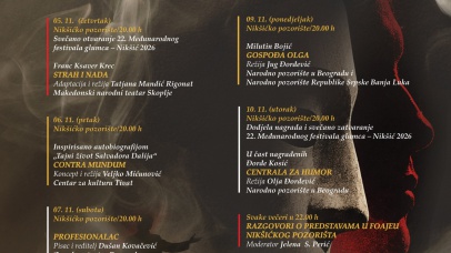 &bdquo;Međunarodni festival glumca 2026&ldquo; od 5. do 10. novembra